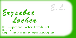 erzsebet locher business card